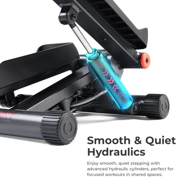Sunny Health & Fitness Mini Steppers for Exercise at Home, Stair Step Workout Machine with Optional Resistance Bands, Full Body Cardio Equipment, Optional Free SunnyFit App Connection Smart Stepper