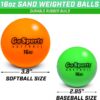 GoSports Weighted Training Balls - Hitting & Pitching Training for All Skill Levels - Improve Power and Mechanics, Choose Baseball or Softball