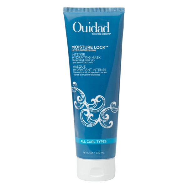 Ouidad Moisture Lock Hair Mask, 7.8 fl oz, Ultra-Nourishing Intense Frizz Control Curly Hair Mask with Macadamia Nut Oil, Olive Oil, Helps Repair, Detangle, Restore Softness & Hydrate, All Curl Types