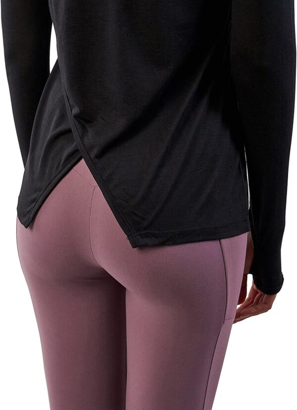 Bestisun Long Sleeve Yoga Workout Tops Lightweight Thumbhole Shirts Athletic Wear for Women