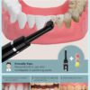 Tooth Polisher, Rechargeable Tooth Whitening Kit for Teeth Cleaning and Whitening, with 3 Tooth Polish Paste and 5 Brush Heads, LED Light, Easy to Use at-Home Personal Dental Care Kit