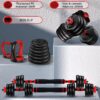 Adjustable Dumbbells, 10/25/35/55/70/90lbs Free Weight Set with Connector, 4 in1 Dumbbells Set Used as Barbell, Kettlebells, Push up Stand, Fitness Exercises for Home Gym Suitable Men/Women
