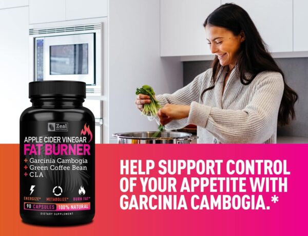Apple Cider Vinegar Weight Management Pills for Women - Garcinia Cambogia + w. CLA & Green Coffee Bean Green Tea