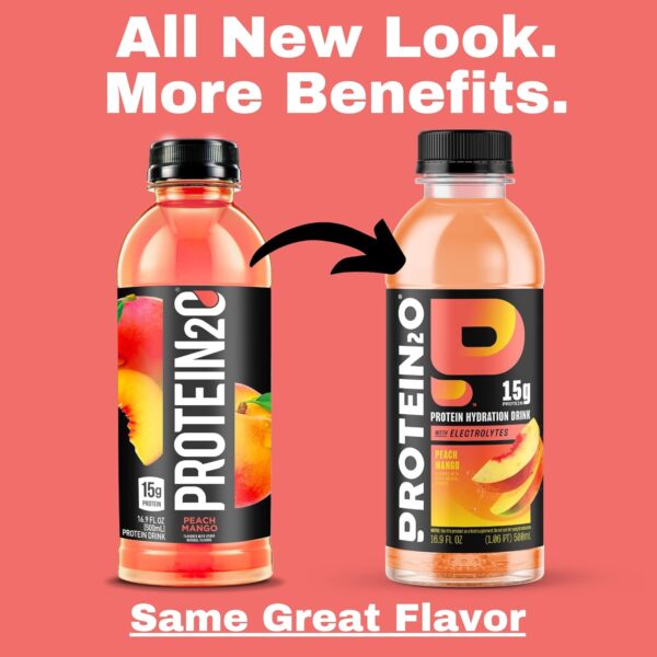 Protein2o 15g Whey Protein Isolate Infused Water, Ready To Drink, Gluten Free, Lactose Free, No Artificial Sweeteners, Flavor Fusion Variety Pack, 16.9 oz Bottle (Pack of 12)