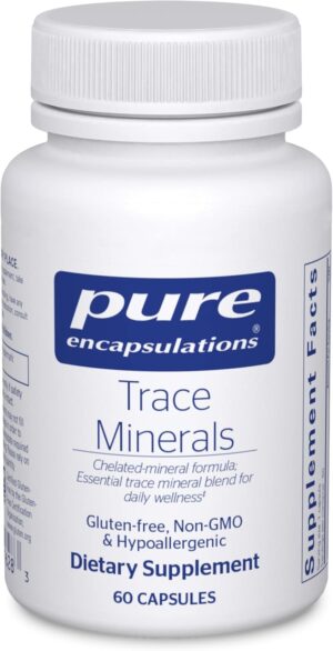 Pure Encapsulations Trace Minerals - Multimineral Supplement - Mineral Supplement - Supports Metabolism & Cellular Function* - Gluten Free & Vegan - 60 Capsules