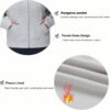 THE GYM PEOPLE Women's Full-Zip Up Hoodies Jacket Fleece Workout Crop Tops Sweatshirts with Pockets Thumb Hole