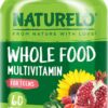NATURELO Whole Food Multivitamin for Teens - Vitamins and Minerals for Teenage Boys and Girls - Supplement for Active Kids - with Organic Whole Foods - Non-GMO - Vegan & Vegetarian - 60 Capsules