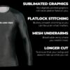 Custom Your Own Print Front & Back BJJ Foundation Rash Guard - Ranked No Gi Jiu Jitsu Rashguard