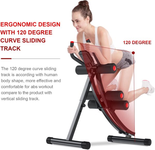 715dxecv0cL._AC_SL1500_.jpg KESHWELL Ab Machine,Abs Workout Equipment for Home Gym,Whole Body Workout Waist Trainer for Women,Adjustable Abdominal Cruncher,Foldable Core Abs Exercise Machine with Resistance Bands&LCD Display