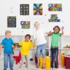Calm Down Corner Bulletin Board Set for Classroom Decoration Feelings Chart Mental Health Feeling Management Poster for Kindergarten Emotions Poster Decor School(Dark Colors)