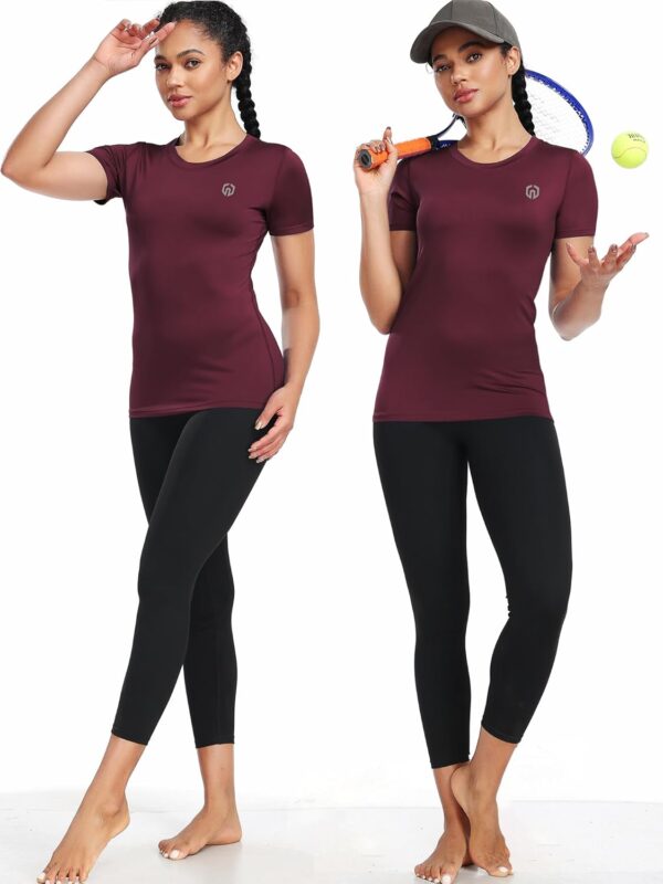 NELEUS Women's 3 Pack Compression Workout Athletic Shirt