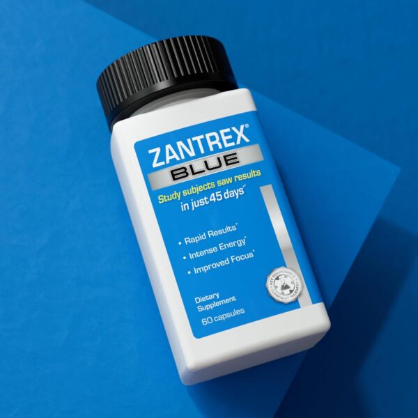 Zantrex Blue - Increase Energy, Boost Metabolism, Curb Cravings - 300MG Natural Caffeine - Yerba Mate, Damiana, and Guarana, 60 Count