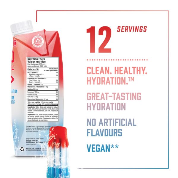 BioSteel Sports Drink, Great Tasting Hydration with 5 Essential Electrolytes, Ice Pop Flavor, 16.7 Fluid Ounces, 12-Pack