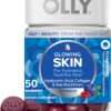 OLLY Glowing Skin Collagen Gummy, Hydrated, Youthful Skin, Hyaluronic Acid, Sea Buckthorn, Chewable Supplement, Berry, 25 Day Supply - 50 Count