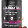 Zeal Naturals Electrolyte Powder Recovery Drink (90 Servings | Black Cherry) w/ 0 Sugar +BCAAs +B-Vitamins Electrolyte Supplement w Potassium Zinc & Magnesium for Hydration - Keto Electrolytes