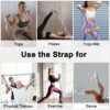 Yoga Strap for Stretching Inelastic Soft Polyester Cotton Stretch Out Band for Exercise, Yoga, Pilates and Dance for Men and Women