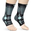 NEENCA Ankle Brace for Pain Relief, 2 Pack Compression Ankle Sleeves Set. Ankle Support Stabilizer for Achilles Tendonitis, Plantar Fasciitis, Joint Pain, Swelling, Arthritis, Sport - FSA/HSA Approved