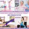 Resistance Bands for Physical Therapy Women, Extended Exercise Stretch Bands for Yoga, Pilates, Rehab, Fitness and Strength Training, Elastic Workout Bands with Training Poster
