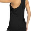 Bestisun Workout Yoga Athletic Shirts Racerback Long Tank Tops Loose fit for Women