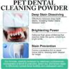 Dog Dental Powder - Teeth Cleaning Powder for Dogs - Dental Powder for Dogs - Dog Dental Care - Plaque & Bad Breath Off Powder Dog - Dental Care Supplies for Small - Medium - Large Dogs