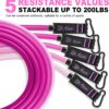 Resistance Bands, Exercise Bands with Handles, Fitness Bands, Workout Bands with Door Anchor and Ankle Straps, for Heavy Resistance Training, Physical Therapy, Shape Body, Yoga, Home Workout Set