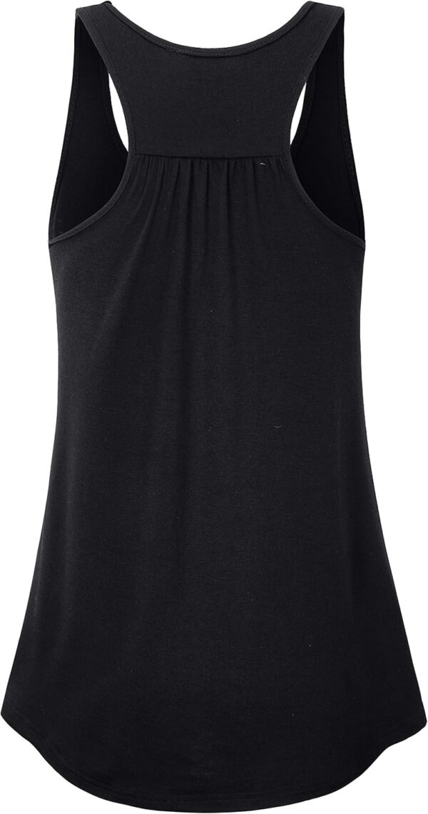 Cestyle Womens Sleeveless Scoop Neck Flowy Loose Fit Workout Shirts Racerback Long Tank Tops