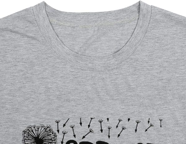 Spread Kindness T Shirt for Women Summer Dandelion Graphic Tees Casual Funny Sayings Letter Printed Cute Shirts Tops