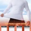 Runhit Men's Thermal Compression Shirt Fleece Lined Long Sleeve Thermal Shirts Athletic Base Layer Top Cold Weather Gear