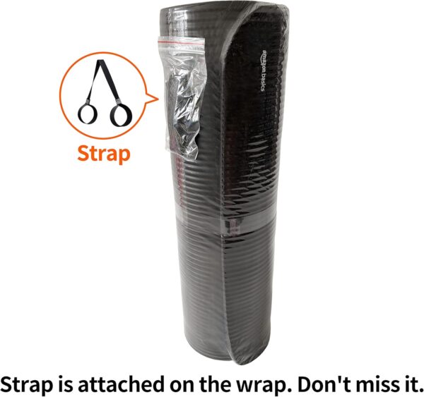 Amazon Basics 1/2 Inch Extra Thick Exercise Yoga Mat with Carrying Strap