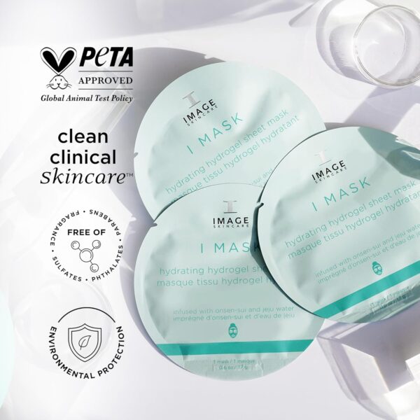 IMAGE Skincare, I MASK Hydrating Hydrogel Sheet Mask, Hyaluronic Acid Hydro Facial Mask, Refreshing, Hydrating and Soothing