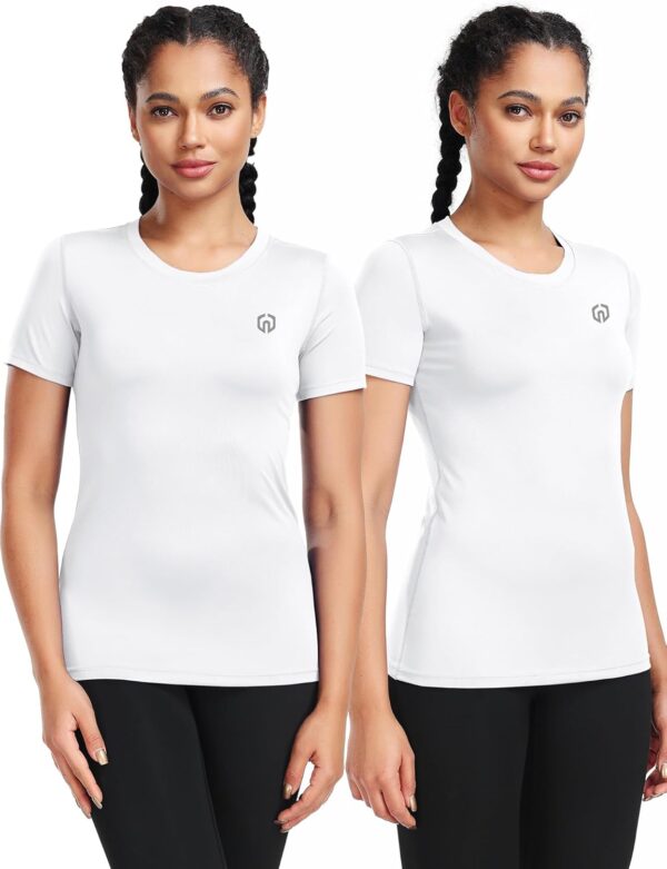 NELEUS Women's 3 Pack Compression Workout Athletic Shirt