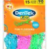 DenTek Kids Fun Flossers, Floss Picks, Removes Food & Plaque, 90 Count