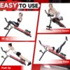 Bigzzia Ab Machine, Ab Workout Equipment Machine for Stomach Workout Foldable Abdominal Trainer for Home Gym Adjustable Ab Exercise Bench Crunch Machine for Core Abdomen