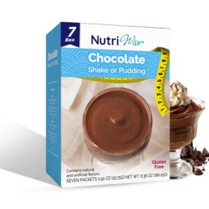 NutriWise - Shake & Pudding | Chocolate | High Protein Diet | Healthy Nutrition | Appetite Control for Weight Loss | Gluten Free - Low Carb - Low Sugar - Low Fat - 7/Box