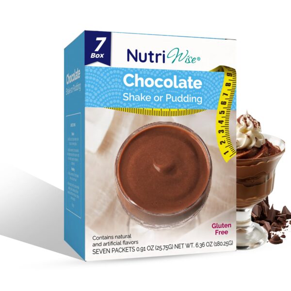 NutriWise - Shake & Pudding | Chocolate | High Protein Diet | Healthy Nutrition | Appetite Control for Weight Loss | Gluten Free - Low Carb - Low Sugar - Low Fat - 7/Box