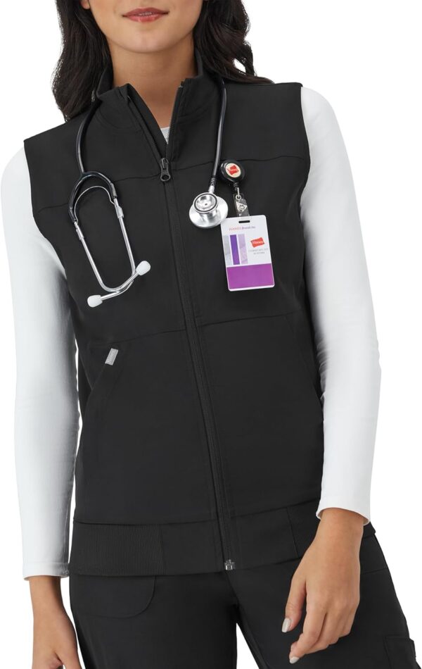 716jnbOi3L._AC_SL1500_.jpg Hanes Women's Comfort Fit Scrubs Healthcare Vest, Moisture-Wicking Stretch Scrubs Vest for Women