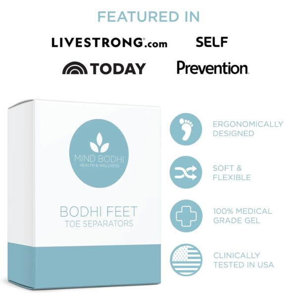 Mind Bodhi Toe Separators - Correcting Bunions and Restoring Toes to Their Original Shape - For Men and Women - Toe Spacers Bunion Corrector – Black