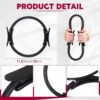 Syhood Pilates Ring 11.81 Inch Pilates Circle Yoga Ring Magic Lightweight Flexible Workout Equipment for Fitness Physical Therapy Resistance Exercise Arms Legs