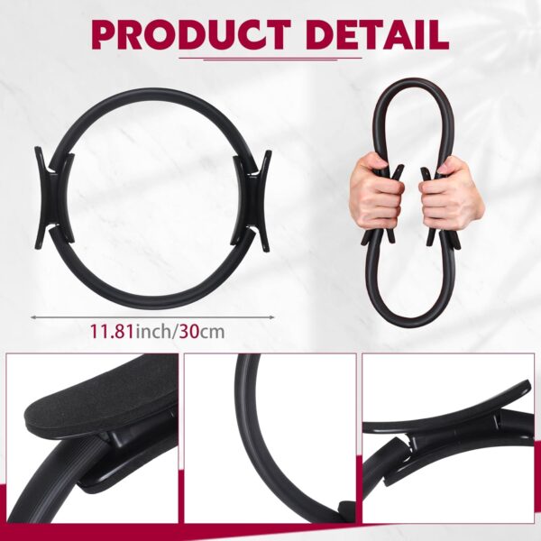 Syhood Pilates Ring 11.81 Inch Pilates Circle Yoga Ring Magic Lightweight Flexible Workout Equipment for Fitness Physical Therapy Resistance Exercise Arms Legs