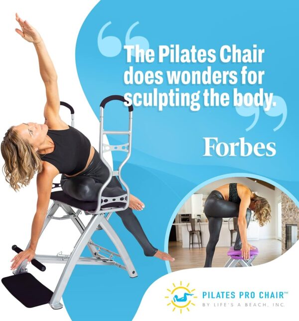 Life's A Beach Pilates PRO Chair Max with Sculpting Handles + Shape Transform & Reform + Total Gym Home Workout + Adjustable Resistance Levels