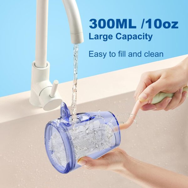 Water Flosser for Teeth, 300ML Cordless Oral Irrigator Rechargeable Dental Flosser Teeth Picks with 5 Modes 5 Jet Tips,IPX7 Waterproof Teeth Cleaner for Braces Gum Care, Home Travel Use
