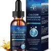 (2 Pack) 10 in 1 Magnesium Calcium Zinc Supplement with Vitamin C D3 K2, Glycinate Mag Vegan Liquid Drops Plus L-Theanine Boron Sea Moss Extract, Immune Support, Bone, Sleep & Leg Cramps, 1 Fl Oz