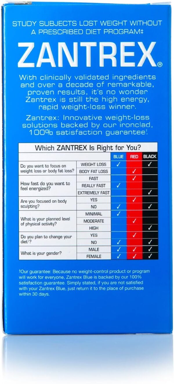 Zantrex Blue - Weight Loss Supplement Pills - Weight Loss Pills - Weightloss Pills - Dietary Supplements for Weight Loss - Lose Weight Supplement - Energy and Weight Loss Pills - 84 Count
