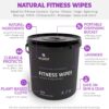 Wipex Gym Wipes – Natural Fitness Equipment Wipes, Plant-Based Cloth - Lavender and Vinegar Wipes to Clean Surfaces, Safe Yoga Mat Cleaner Wipes, All Purpose Gym Cleaner & Peloton Wipes, 400 Count