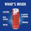 Red Bull Red Edition Energy Drink, Watermelon, with 80mg Caffeine plus Taurine & B Vitamins, 8.4 Fl Oz, Pack of 4 Cans