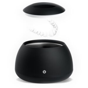 Zima Dental Pod | Jet Black | Ultrasonic Retainer Cleaner Machine | Aligner, Nightguard, Mouth Guard, Denture Cleaner | Oral Dental Care FSA HSA Approved