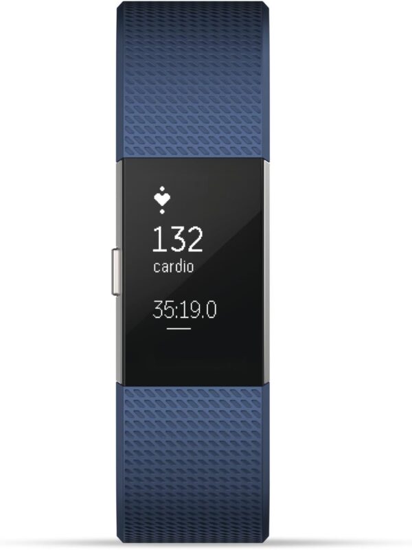Fitbit Charge 2 Heart Rate + Fitness Wristband, Blue, Large (US Version), 1 Count