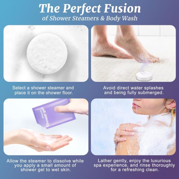 Shower Steamers Aromatherapy, 6 Pack Shower Bombs & 6 Pack Body Wash, Birthday Gifts for Women with Essential Oils, Teacher Appreciation Graduation Mothers Gifts for Mom, Wife, Grandma