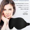Sleep Mask Blackout for Men Women: Lightweight 3D Contoured Eye Mask for Lash Extensions - Adjustable Strap Washable Zero Pressure - Perfect for Side Sleepers Airplane Travel Yoga Meditation Black
