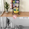 Yoga Mat Storage Rack with Wheels, 3 Tier Home Gym Workout Equipment Organizer for Dumbbells, Kettlebells, Foam Rollers